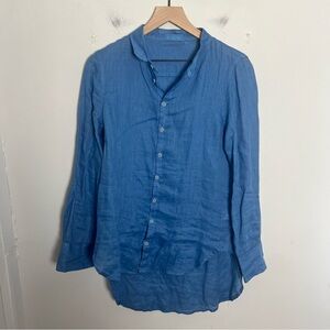 CP SHADES- Romy Blouse Blue Linen Size XS